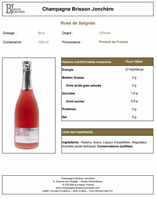 Rosé de saignée brut – Image 3